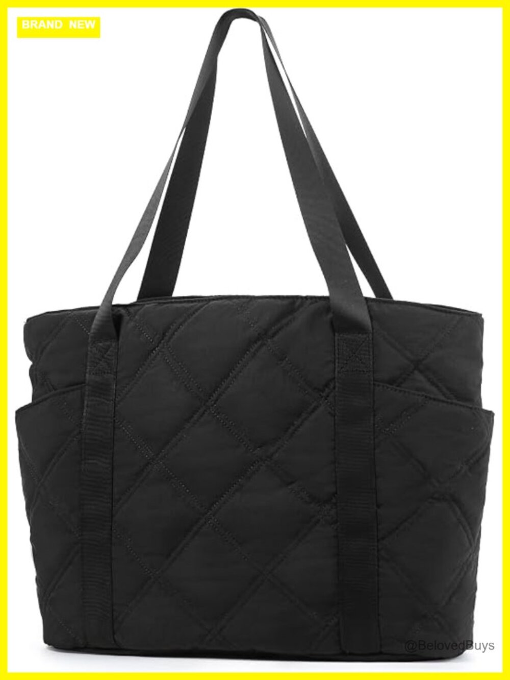 Lightweight Quilted Puffy Tote Bag Crossbody Purse Laptop Tote